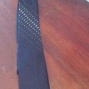 Retro Silk Leo Chevalier - Made in Canada -Black silk tie - well loved